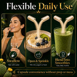 Natural Home Cures polvo de nopal mezclado en batido y yogur casero