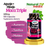 Natural medix cápsula junto a moneda para comparar tamaño y facilidad de ingestión