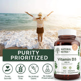 Natural Nutra botella abierta con softgels destacando presentación y cantidad