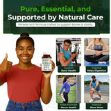 Natural Nutra tabletas en primer plano mostrando tamaño y fácil ingestión