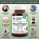 Natural Nutra mano sosteniendo tabletas para tamaño y dosificación visual