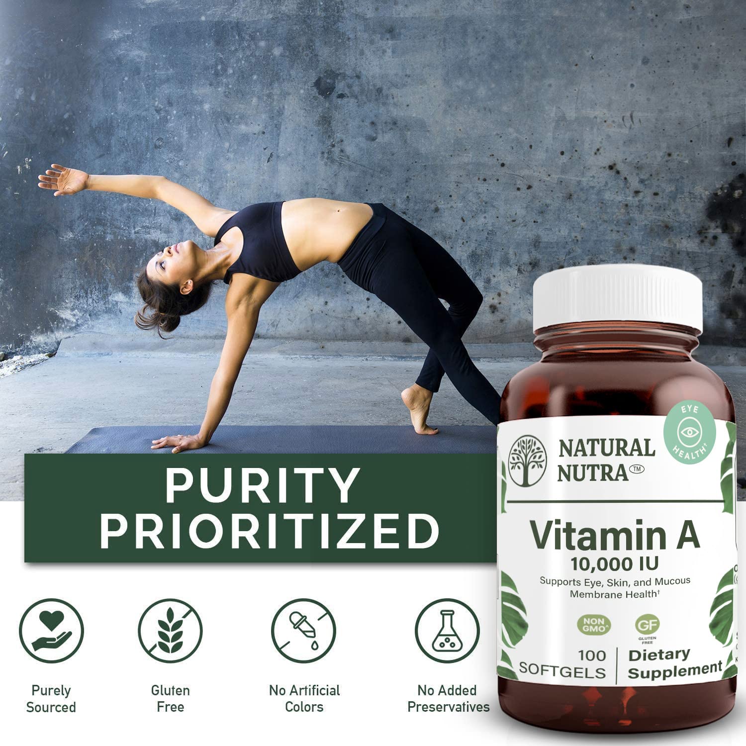 Natural Nutra softgels dentro del frasco, beneficio de suministro prolongado