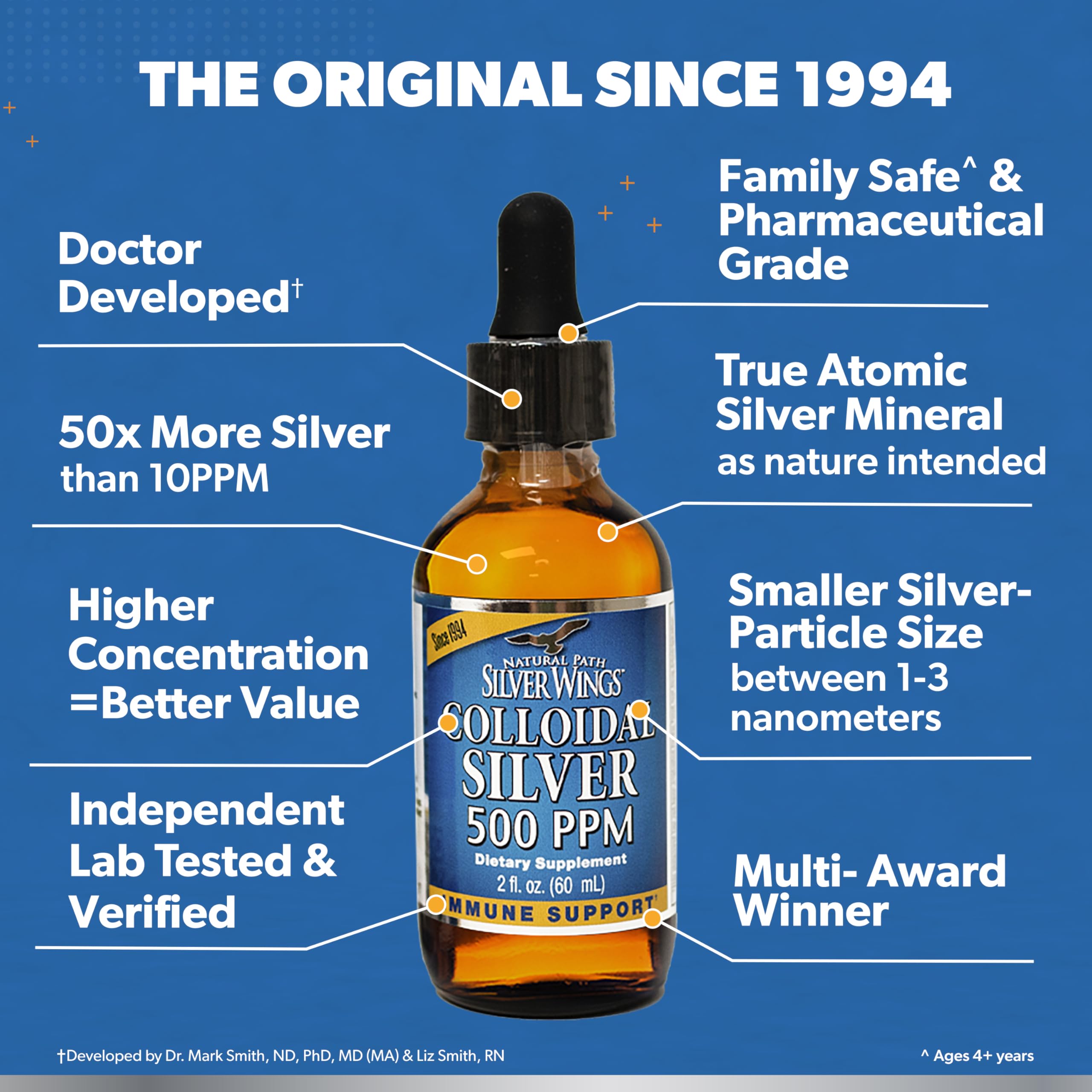Natural Path Silver Wings comparación de tamaño de la botella portátil