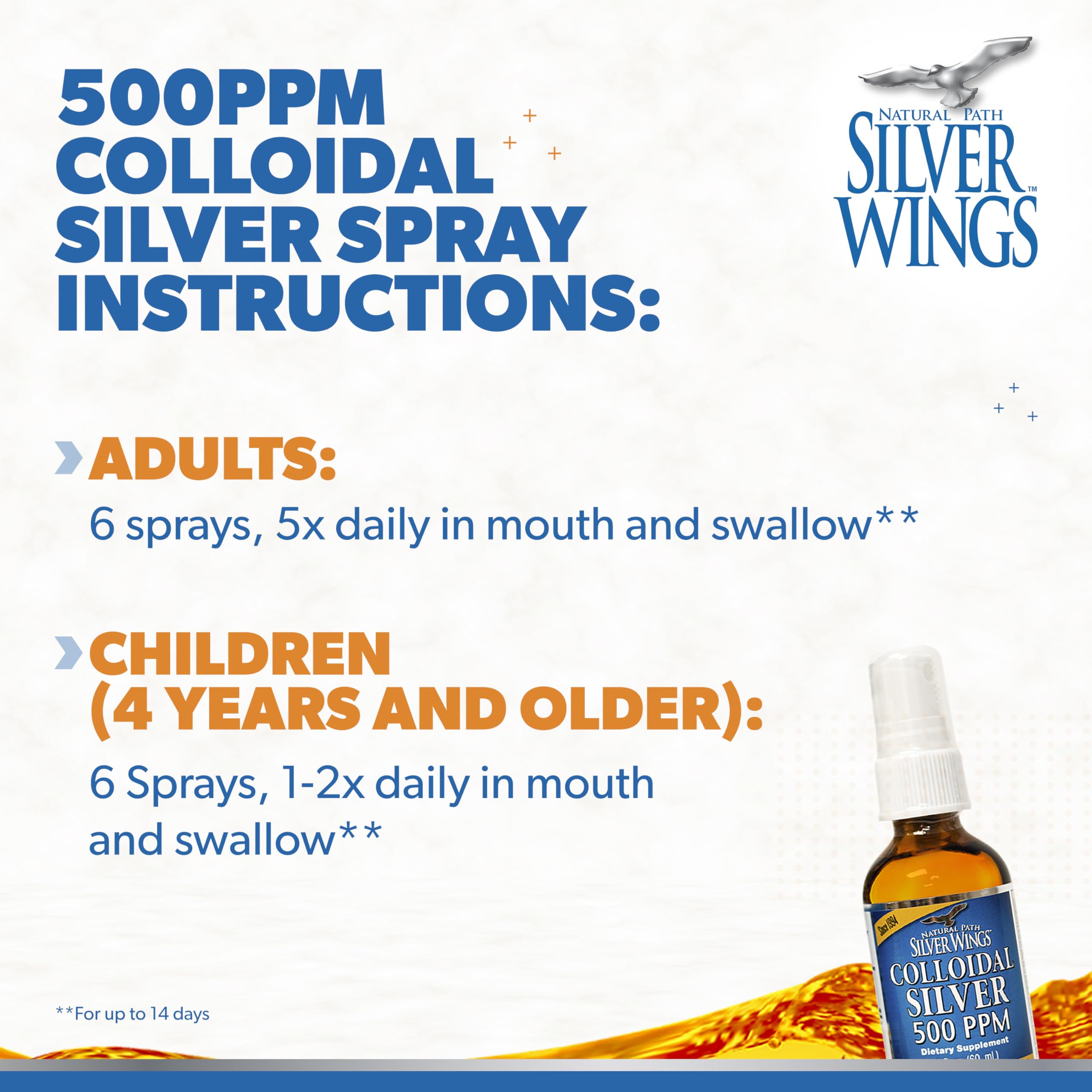 Natural Path Silver Wings spray en uso para dosificación controlada