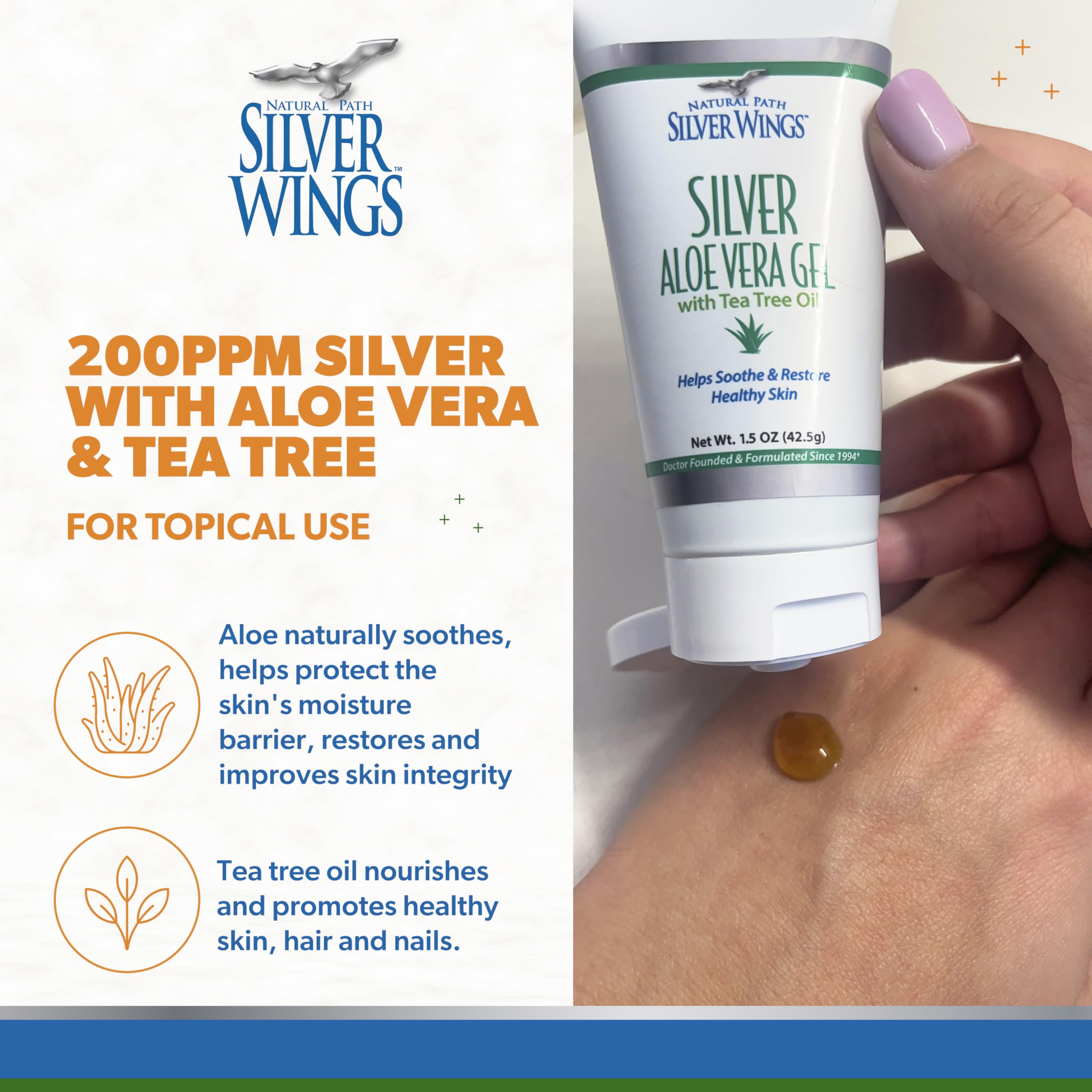 Natural Path Silver Wings etiqueta legible con ingredientes y beneficios