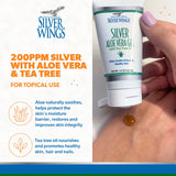Natural Path Silver Wings etiqueta legible con ingredientes y beneficios