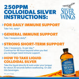 Natural Path Silver Wings etiqueta legible con información de pureza y ppm