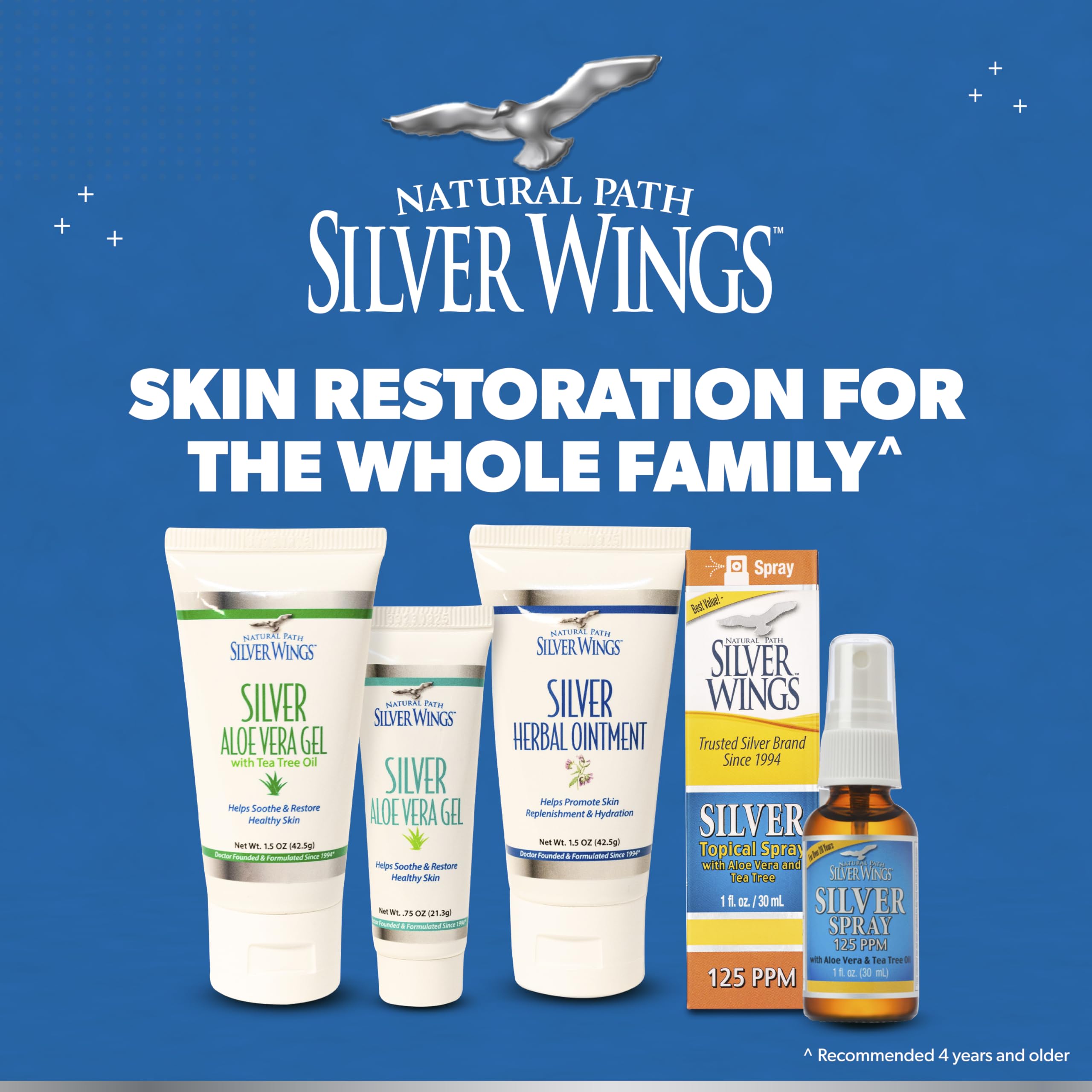 Natural Path Silver Wings aloe vera y aceite de árbol de té como ingredientes naturales