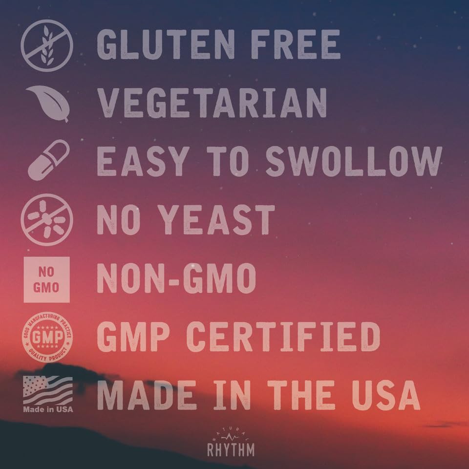 Natural Rhythm frasco en mano para comparar tamaño y dosis diaria