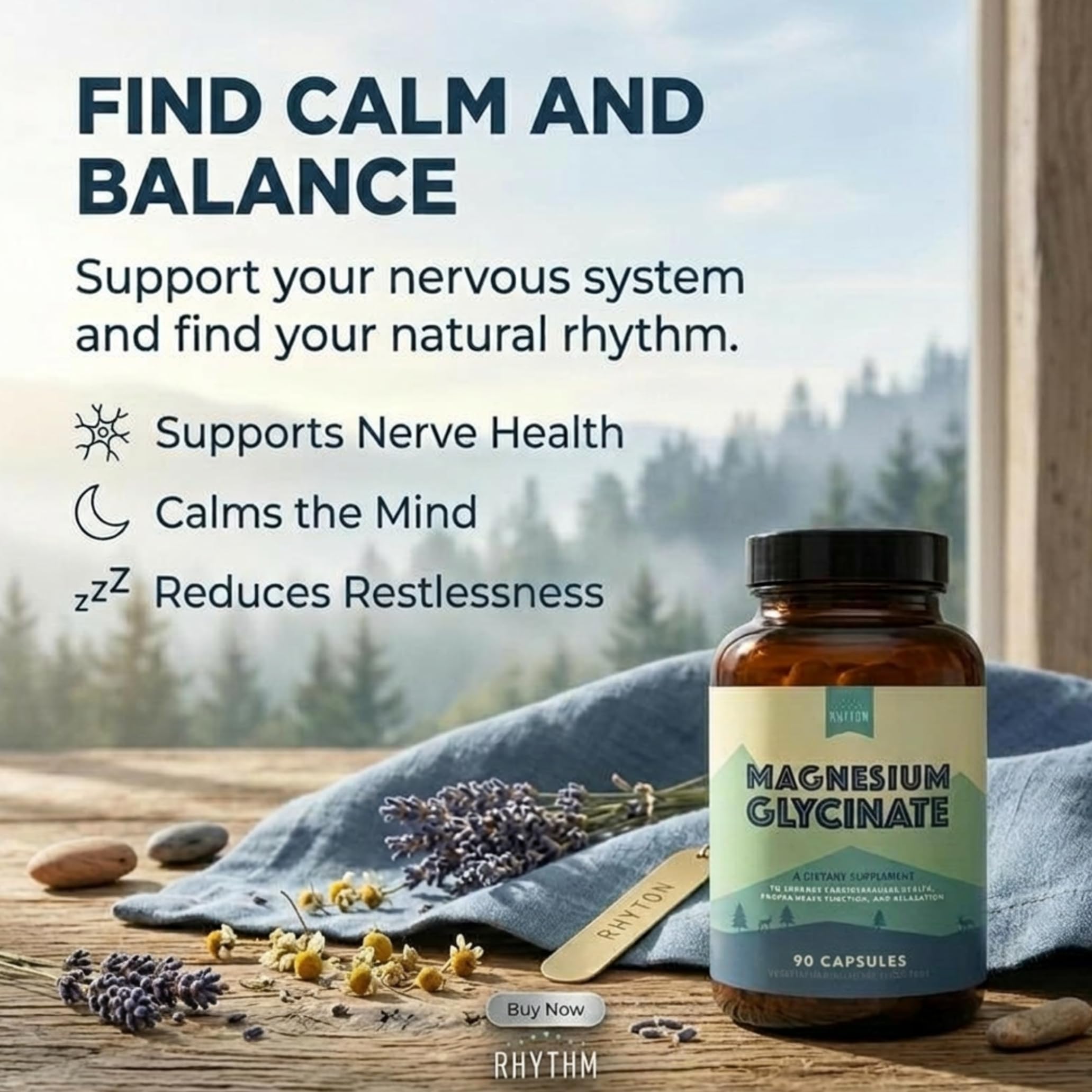 Natural Rhythm detalle de cápsulas veganas resaltando facilidad de ingestión