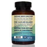 Natural Rhythm etiqueta de ingredientes que muestra magnesio glicinato y pureza