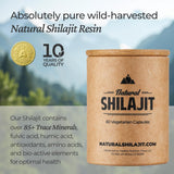 NATURAL SHILAJIT cápsula en mano demostrando la comodidad de uso