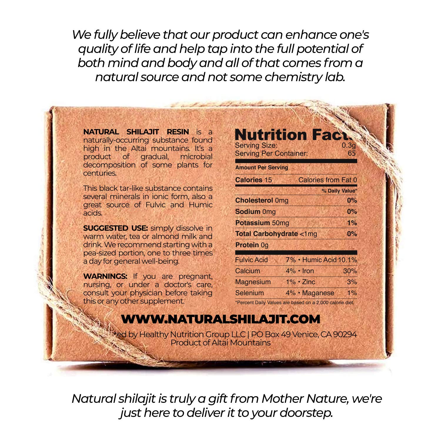 NATURAL SHILAJIT porción en bol pequeño listo para uso, beneficio de manejo práctico