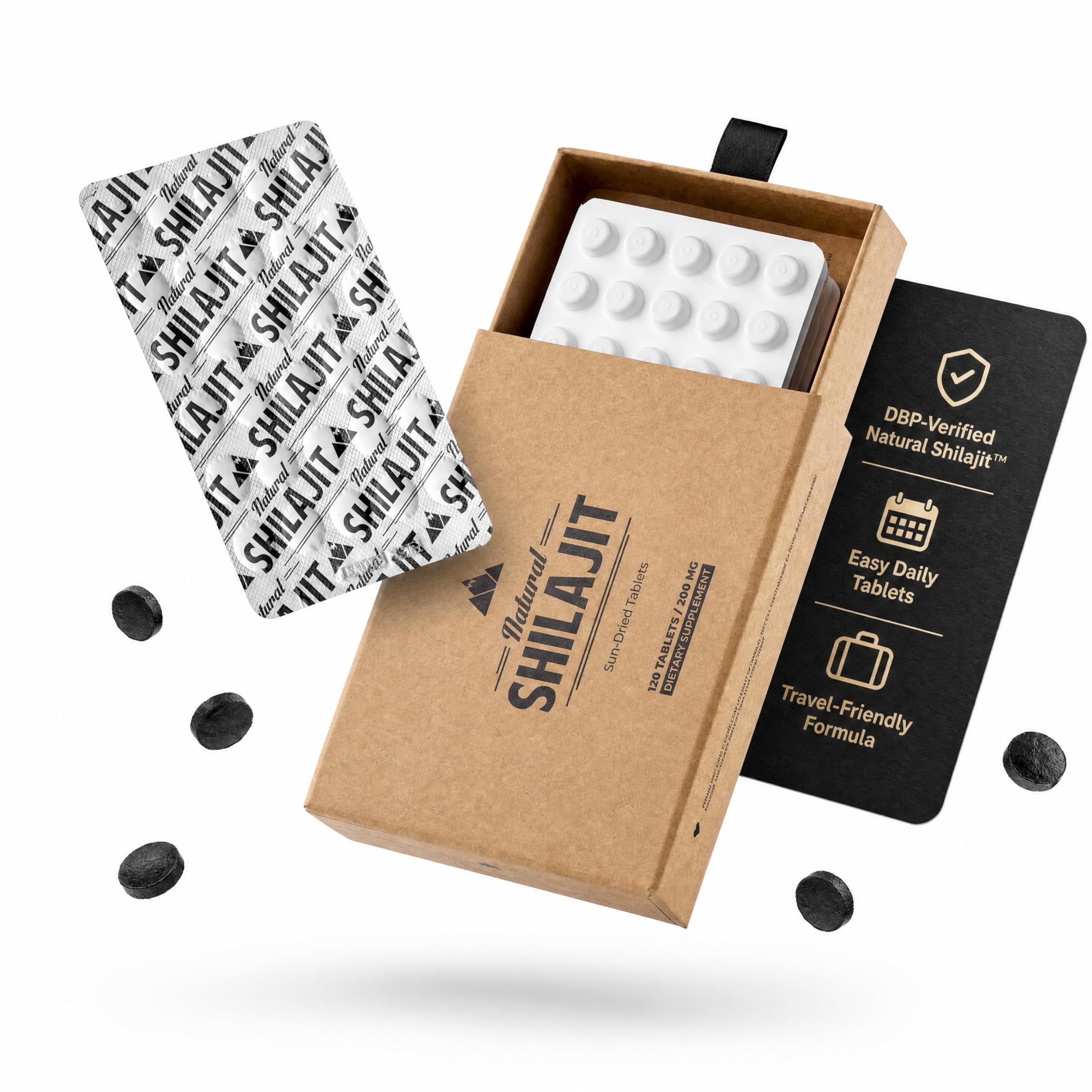 NATURAL SHILAJIT envase frontales mostrando tabletas y beneficios