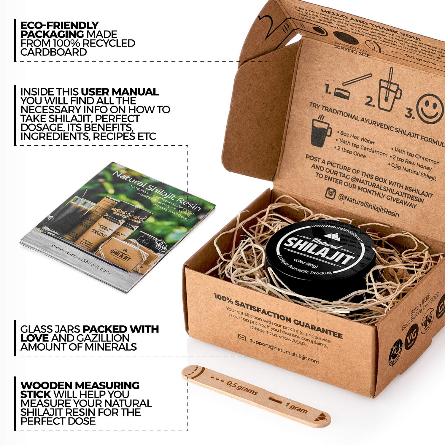 NATURAL SHILAJIT textura en primer plano que muestra consistencia real y confianza
