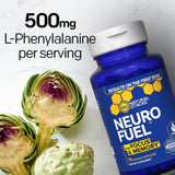Natural Stacks NeuroFuel detalle de etiqueta con ingredientes y beneficio de transparencia