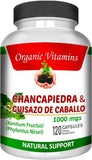 Natural Sunshine frasco frontal de Guisazo de Caballo y Chancapiedra mostrando etiqueta clara y beneficio