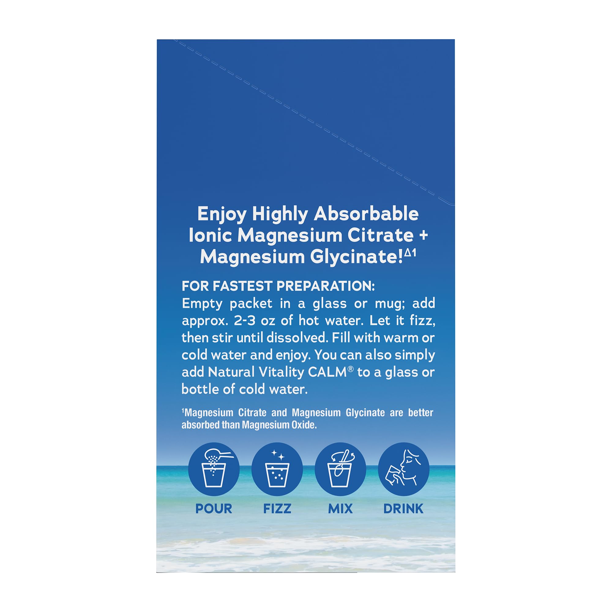 Natural Vitality bebida efervescente en vaso con burbujas y sabor frambuesa limón
