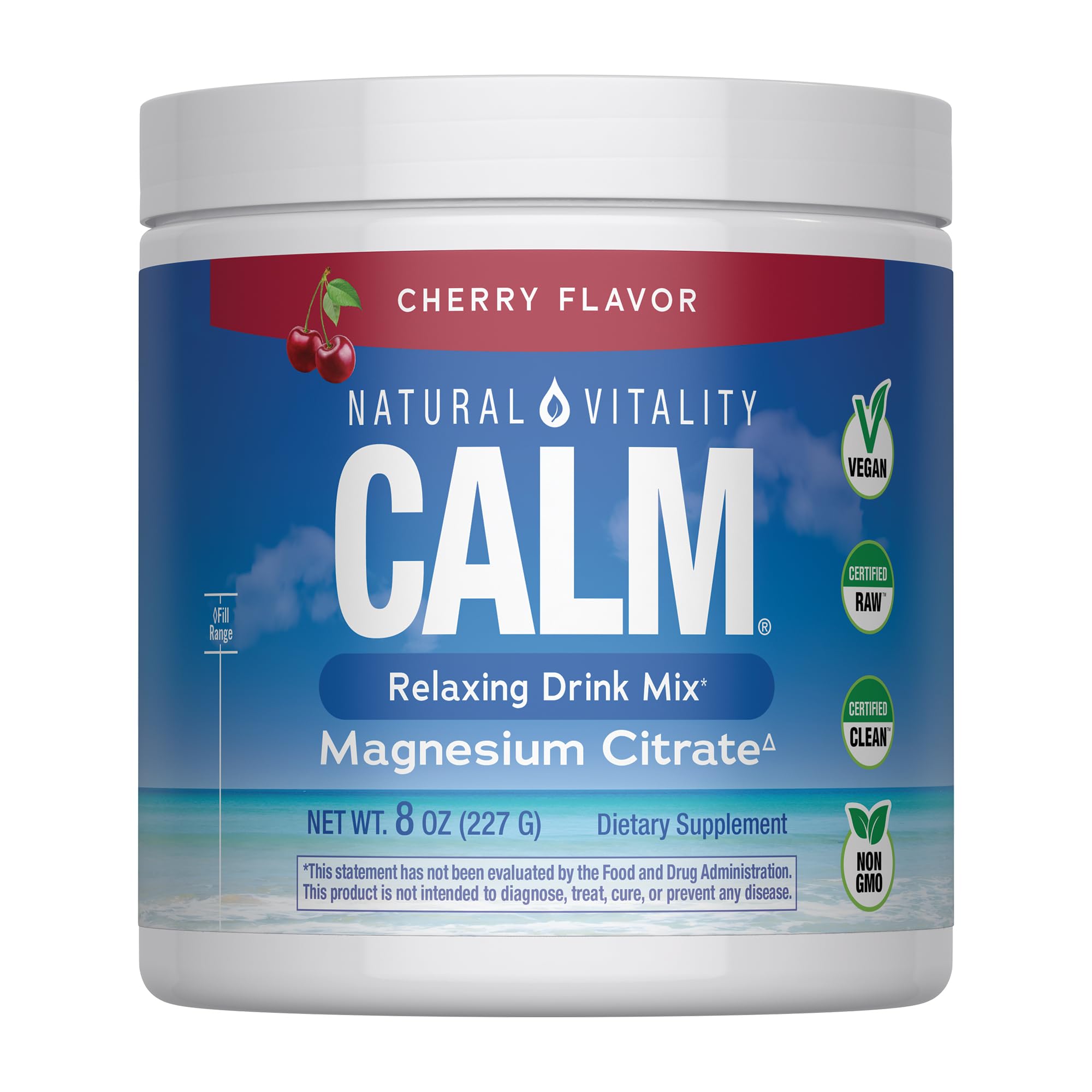 Natural Vitality envase frontal mostrando etiqueta clara y beneficio relajación