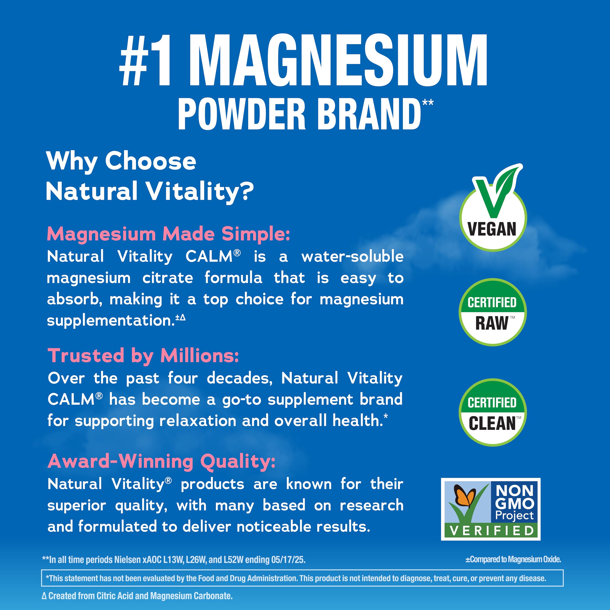Natural Vitality polvo textura efervescente cerca para fácil disolución