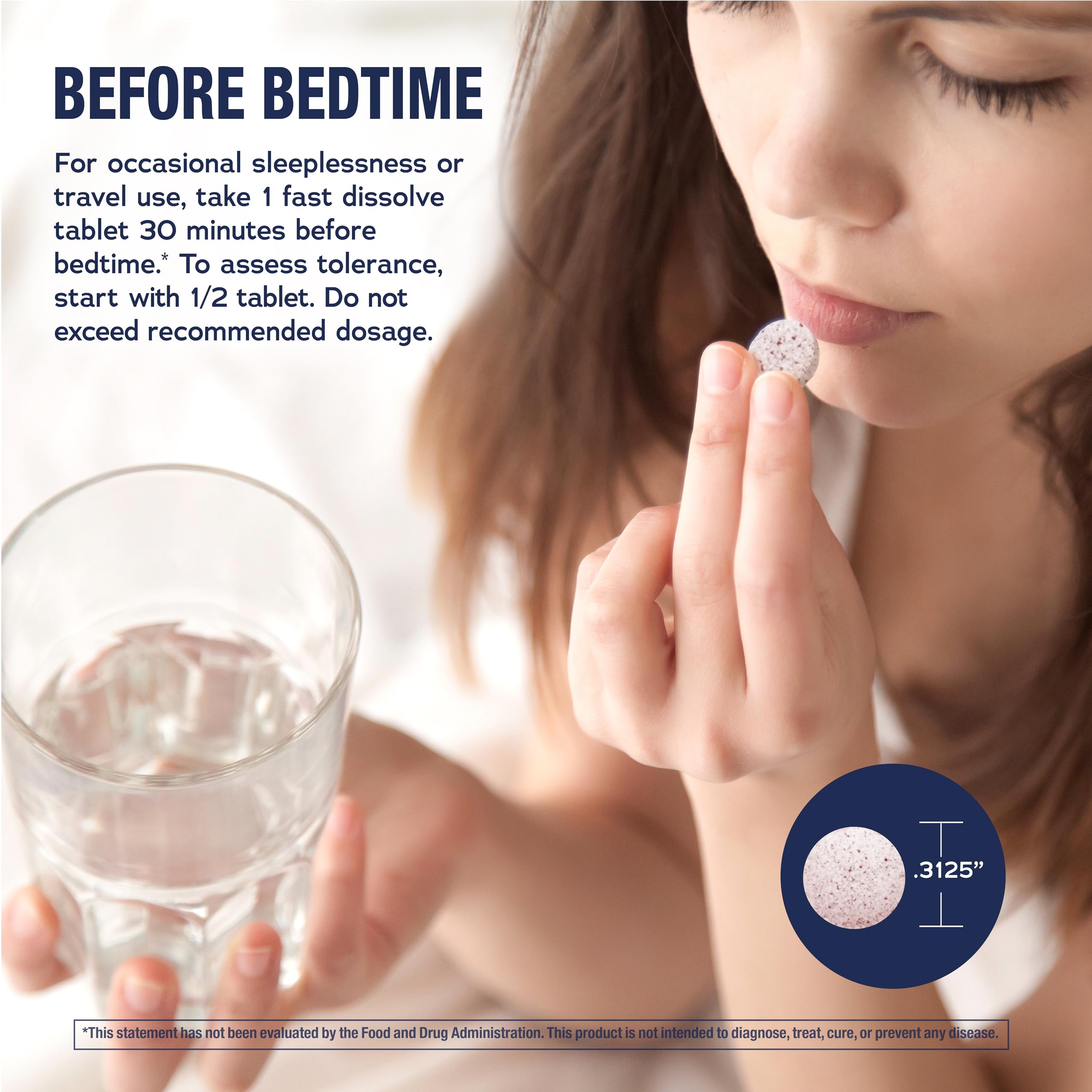 Natural Vitality tableta en uso nocturno ayuda a conciliar sueño
