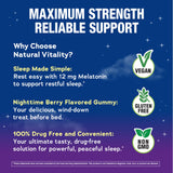 Natural Vitality producto junto a lámpara de noche ilustrando uso nocturno