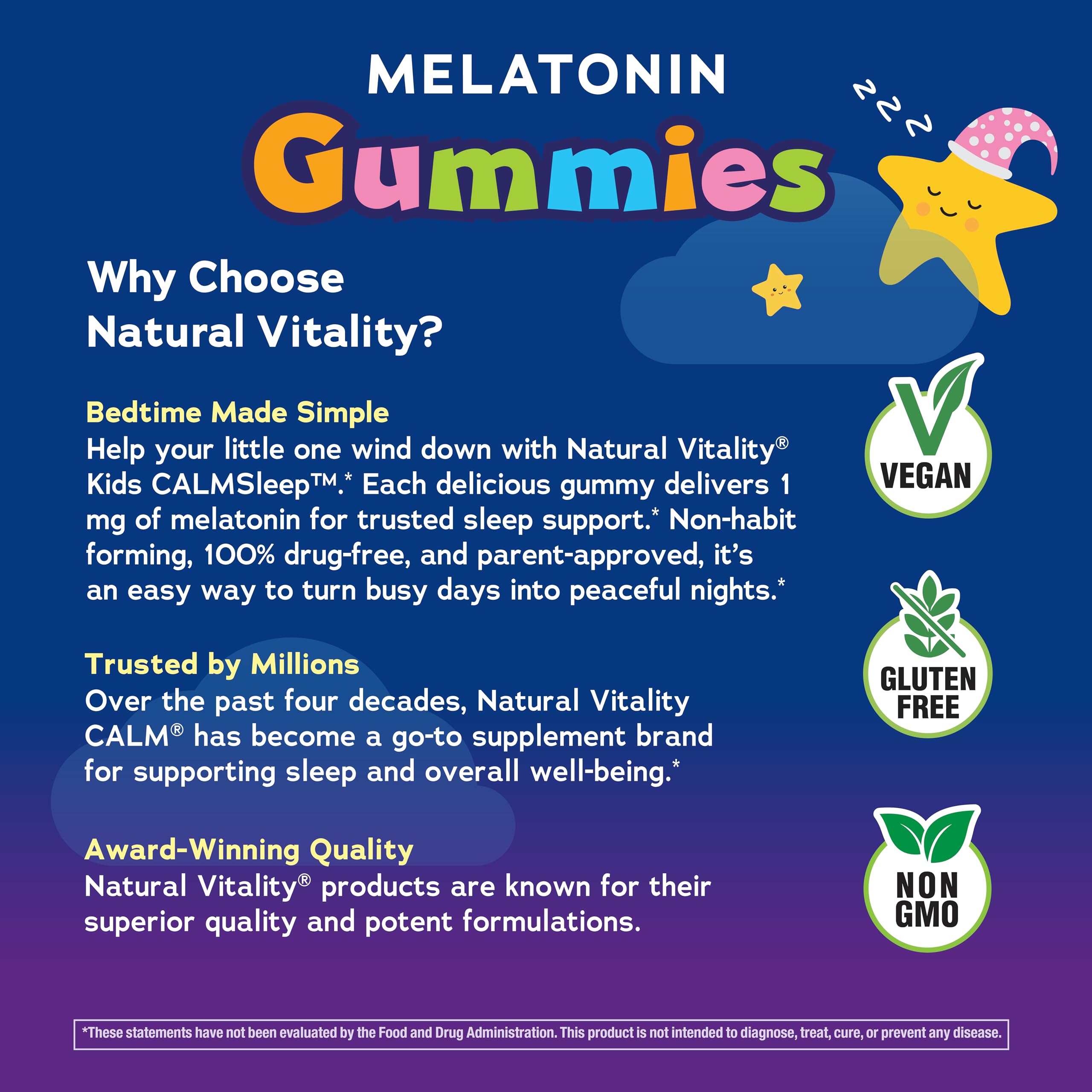 Natural Vitality primer plano de goma masticable mostrando textura suave y color