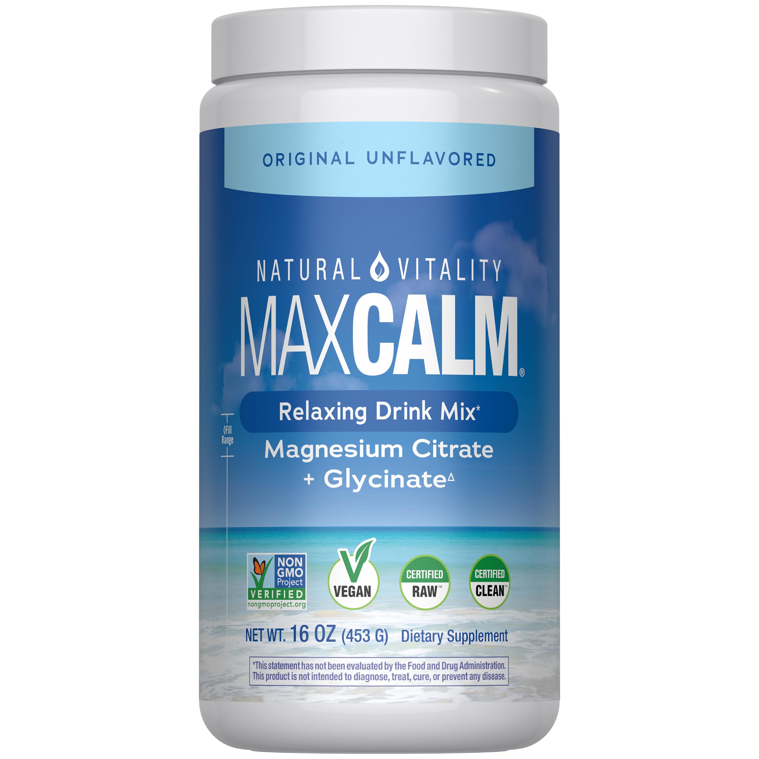 Natural Vitality frontpack mostrando etiqueta y tamaño, fácil identificación