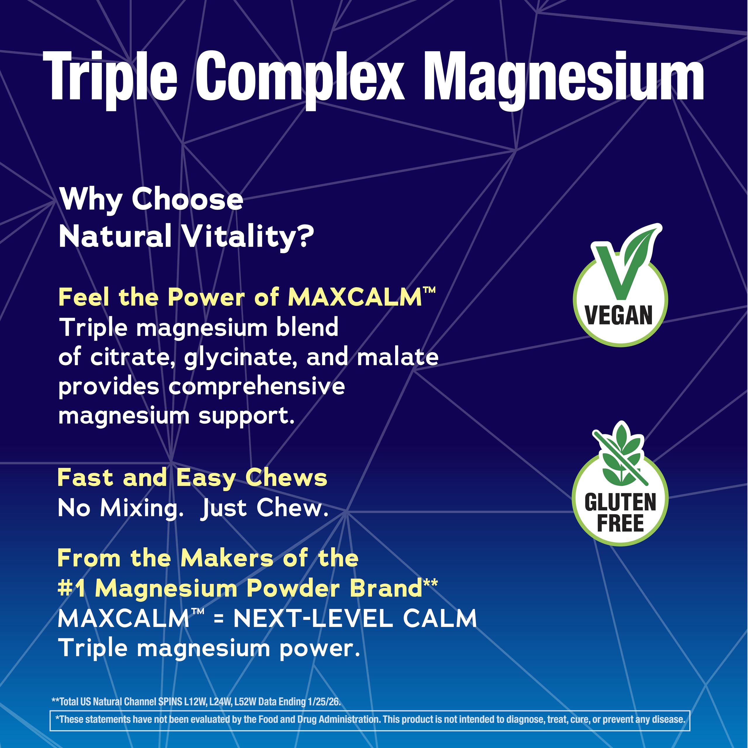 Natural Vitality masticable siendo tomado en oficina para conveniencia diaria