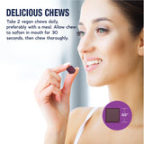 Natural Vitality masticable sabor uva ácida en primer plano para fácil consumo