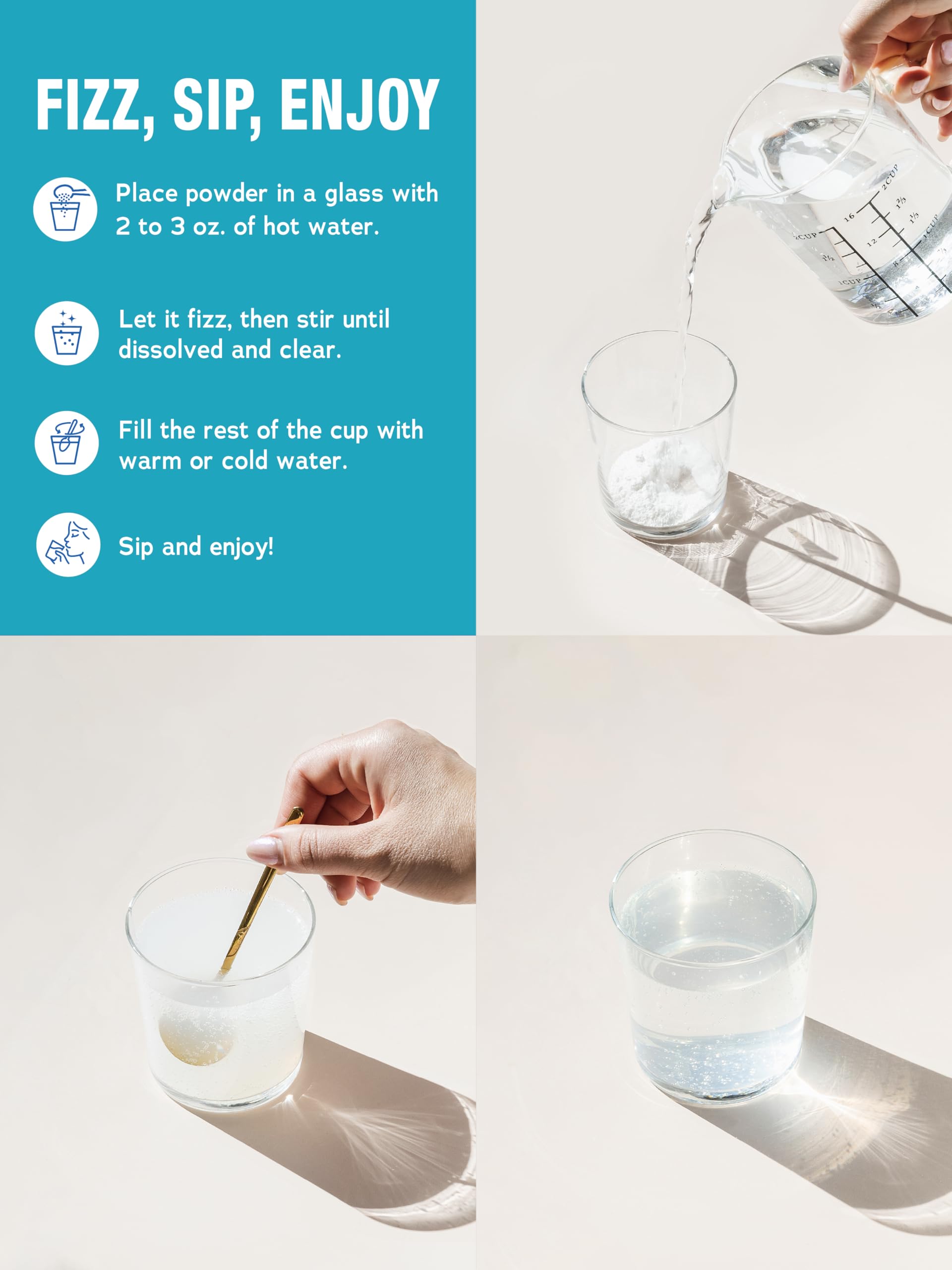 Natural Vitality primer plano del polvo sin sabor y sin aditivos