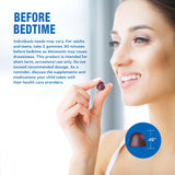 Natural Vitality gominolas junto a almohada indicando uso nocturno relajante