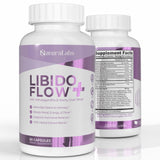 NATURALABS Flow+ frente del empaque mostrando la fórmula botánica y beneficios