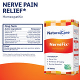 NaturalCare NerveFix envase abierto con tabletas visibles, facilidad de dosificación