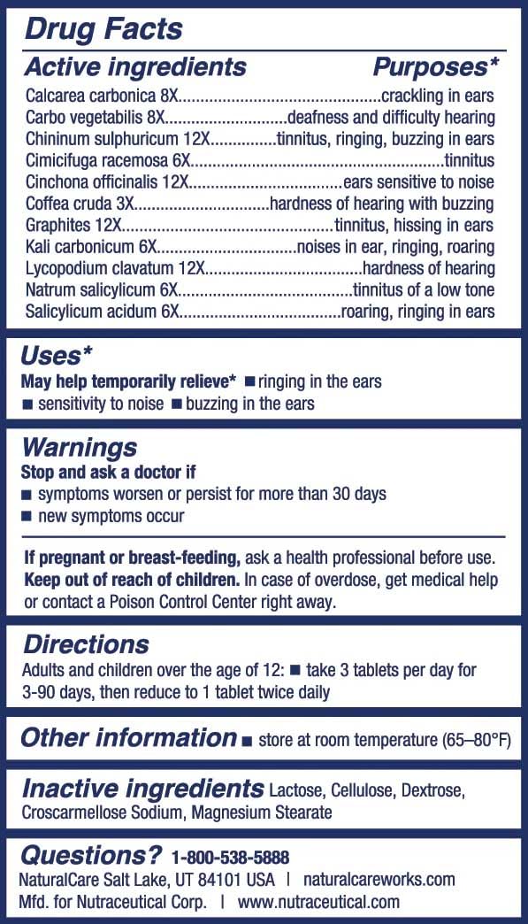 NaturalCare RingStop tabletas de cerca, textura para disolución rápida