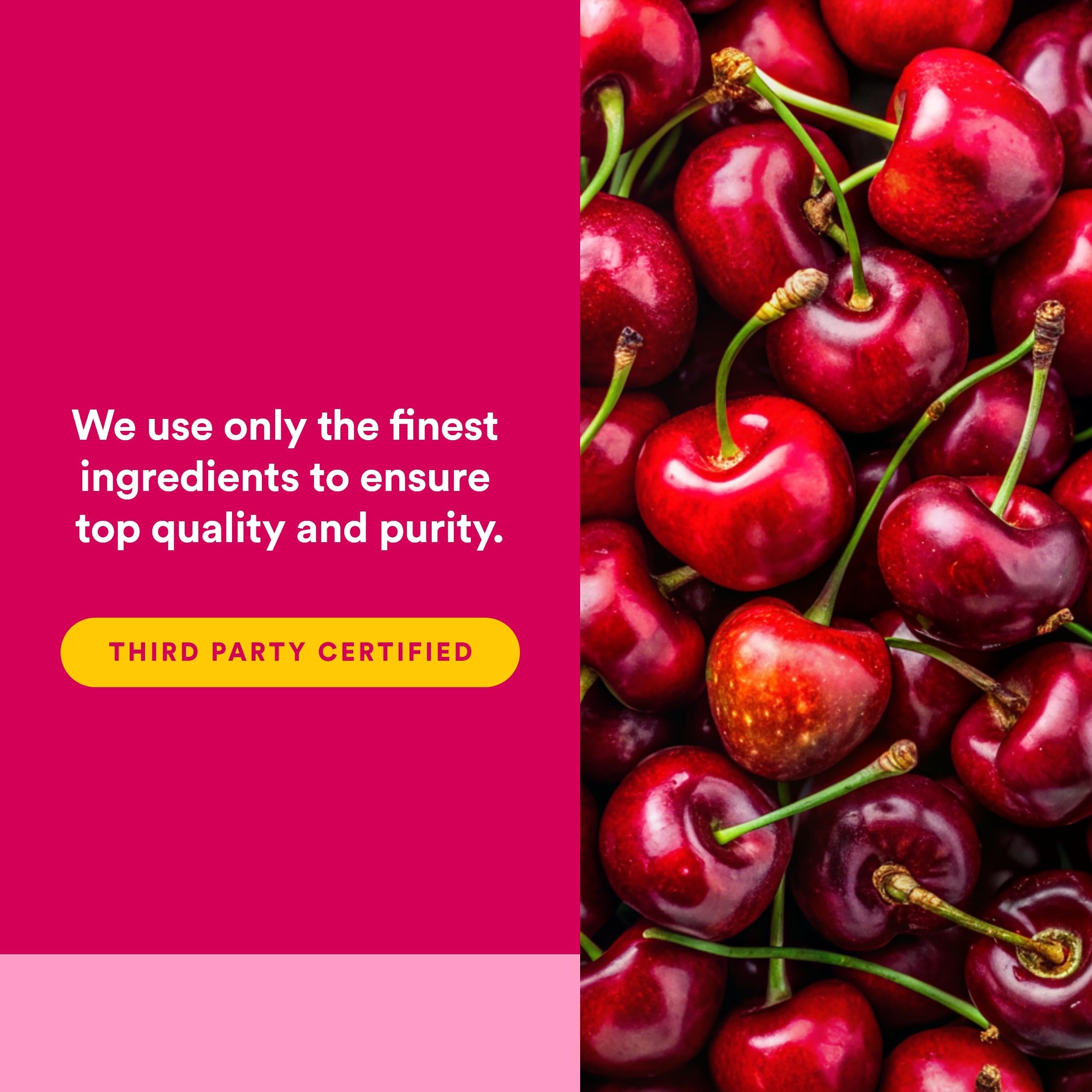 Natural Factors CherryRich imagen de cerezas que sugiere origen natural y antioxidantes