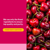 Natural Factors CherryRich imagen de cerezas que sugiere origen natural y antioxidantes