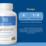 Natural Factors ThyroSense etiqueta con lista de ingredientes y dosificación
