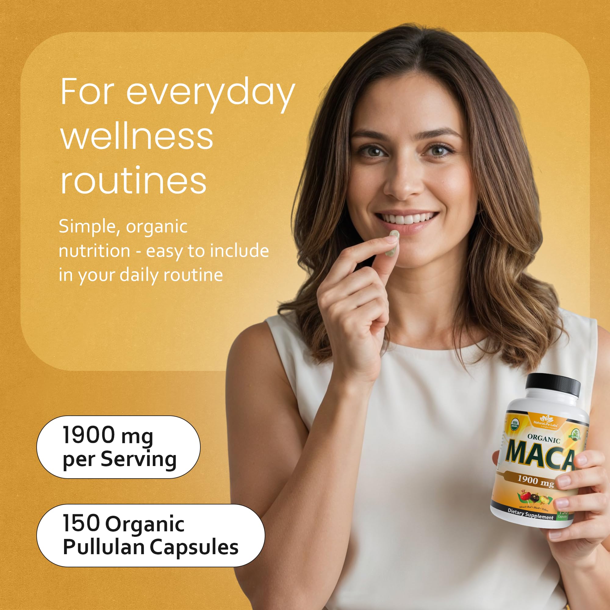 NaturaLife Labs cápsula en mano para ver tamaño y control de porciones