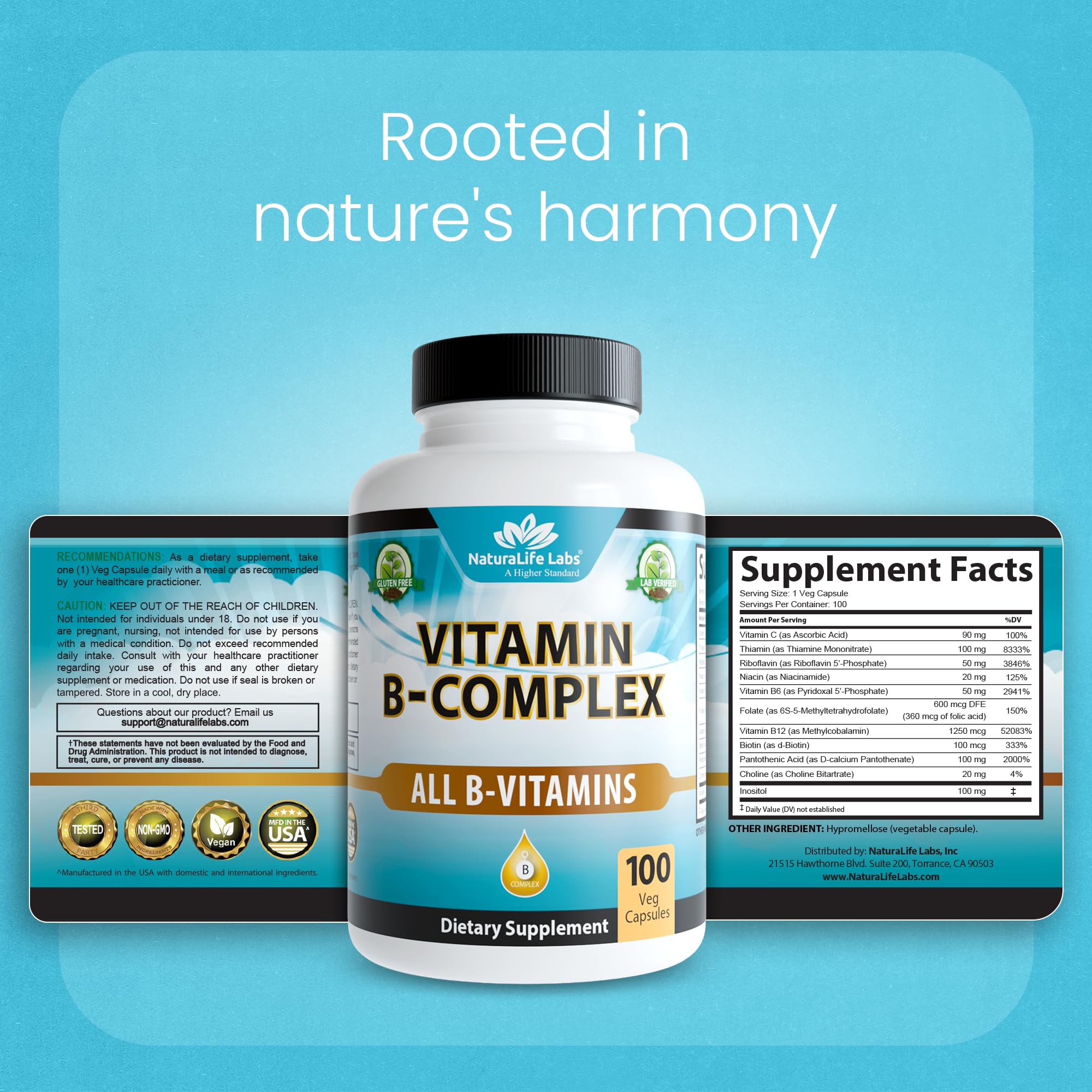 NaturaLife Labs certificados GMP y sello de pruebas de calidad