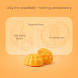 Gomita aislada NaturaLife Labs para ver forma y color mandarina fácilmente consumible