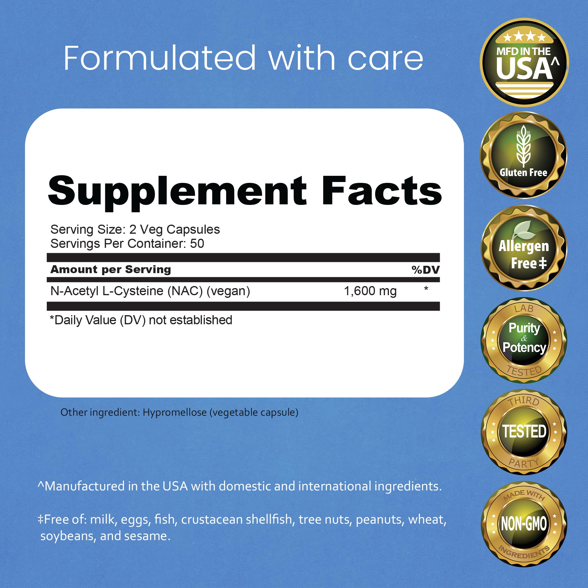 NaturaLife Labs etiqueta en detalle con la dosis de 1600 mg clara