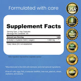 NaturaLife Labs etiqueta en detalle con la dosis de 1600 mg clara