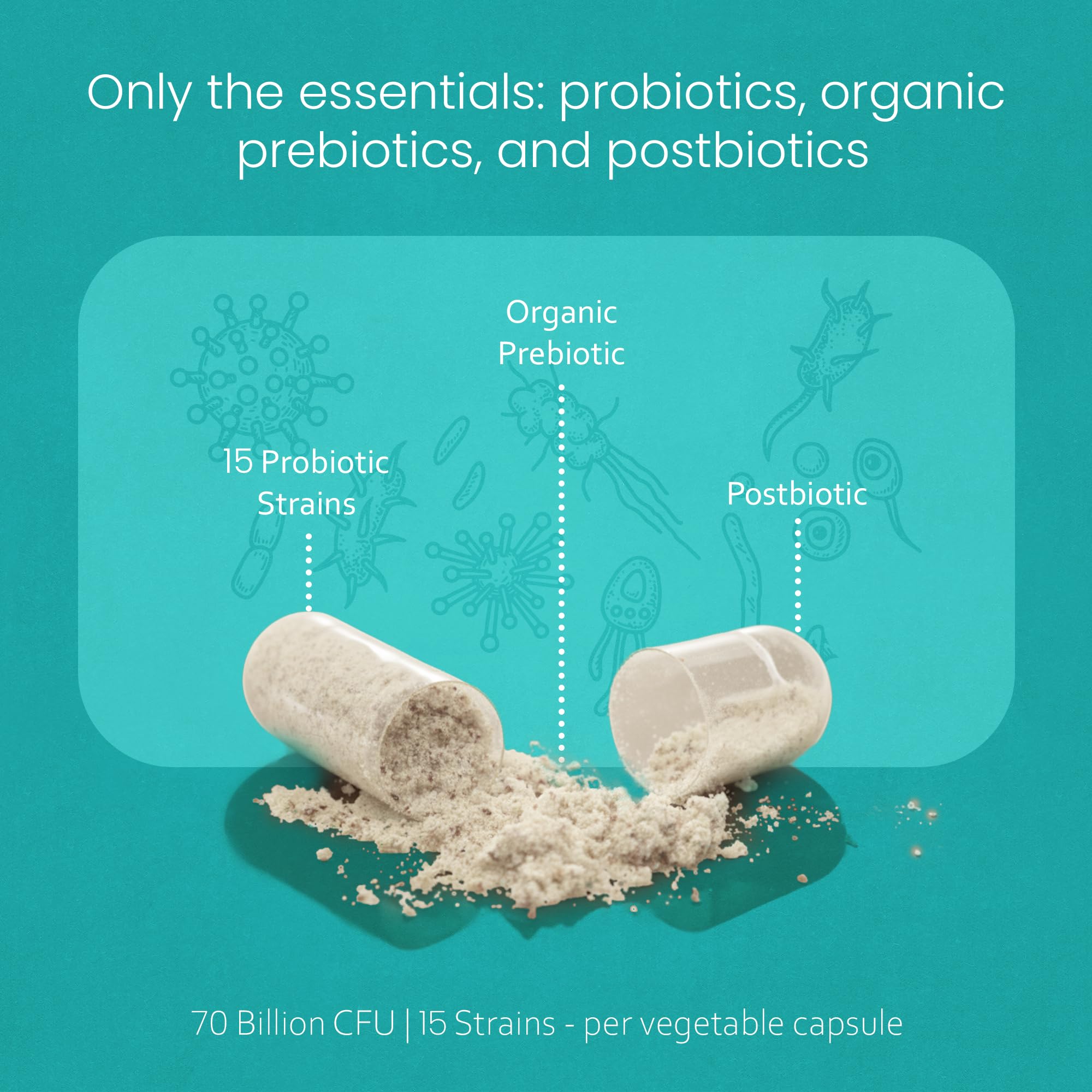 NaturaLife Labs frasco abierto con cápsulas, facilita dosis diaria conveniente