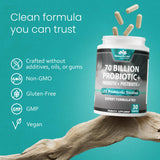 NaturaLife Labs etiqueta con lista de 15 cepas y garantías de calidad