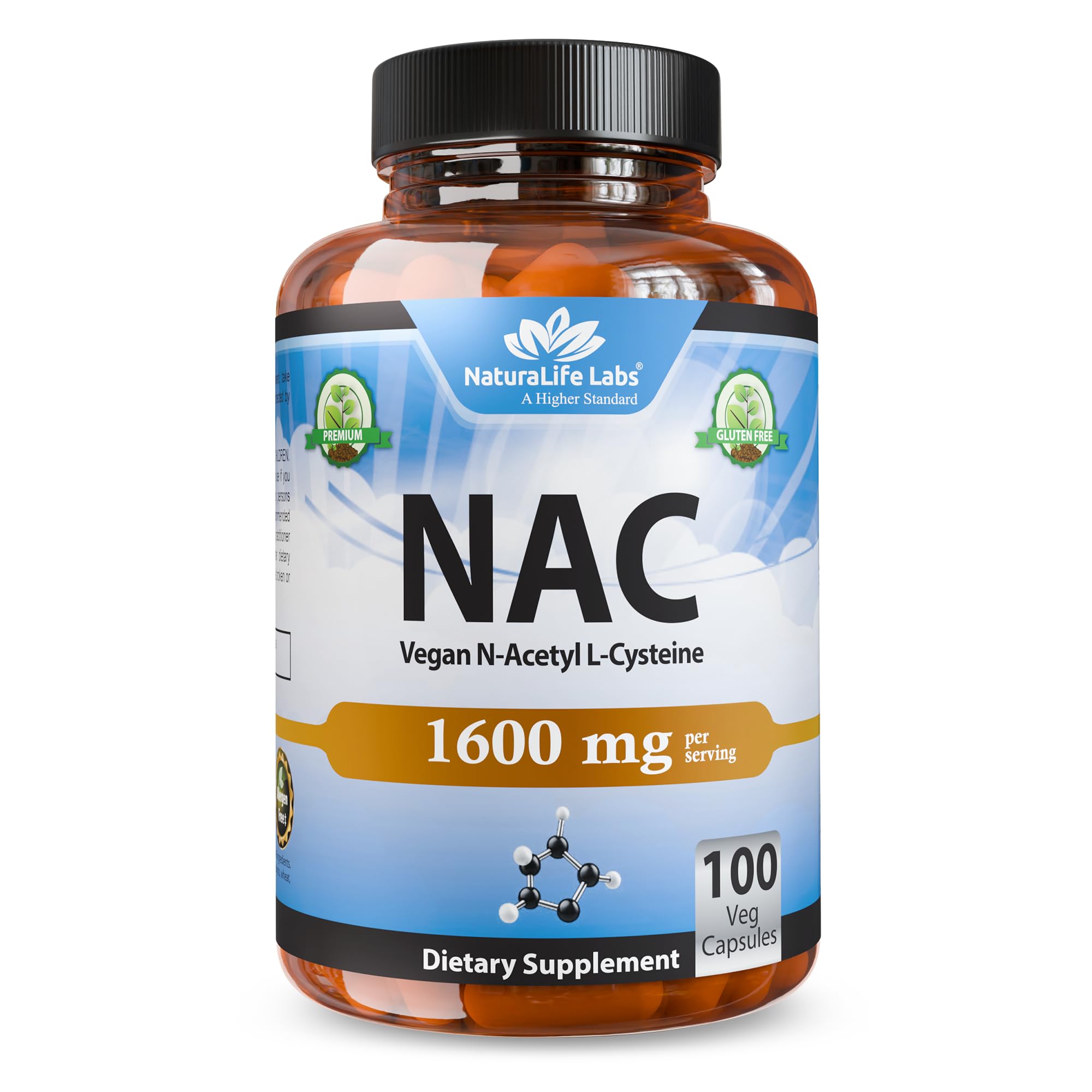 NaturaLife Labs frontal del envase mostrando 100 cápsulas y beneficios