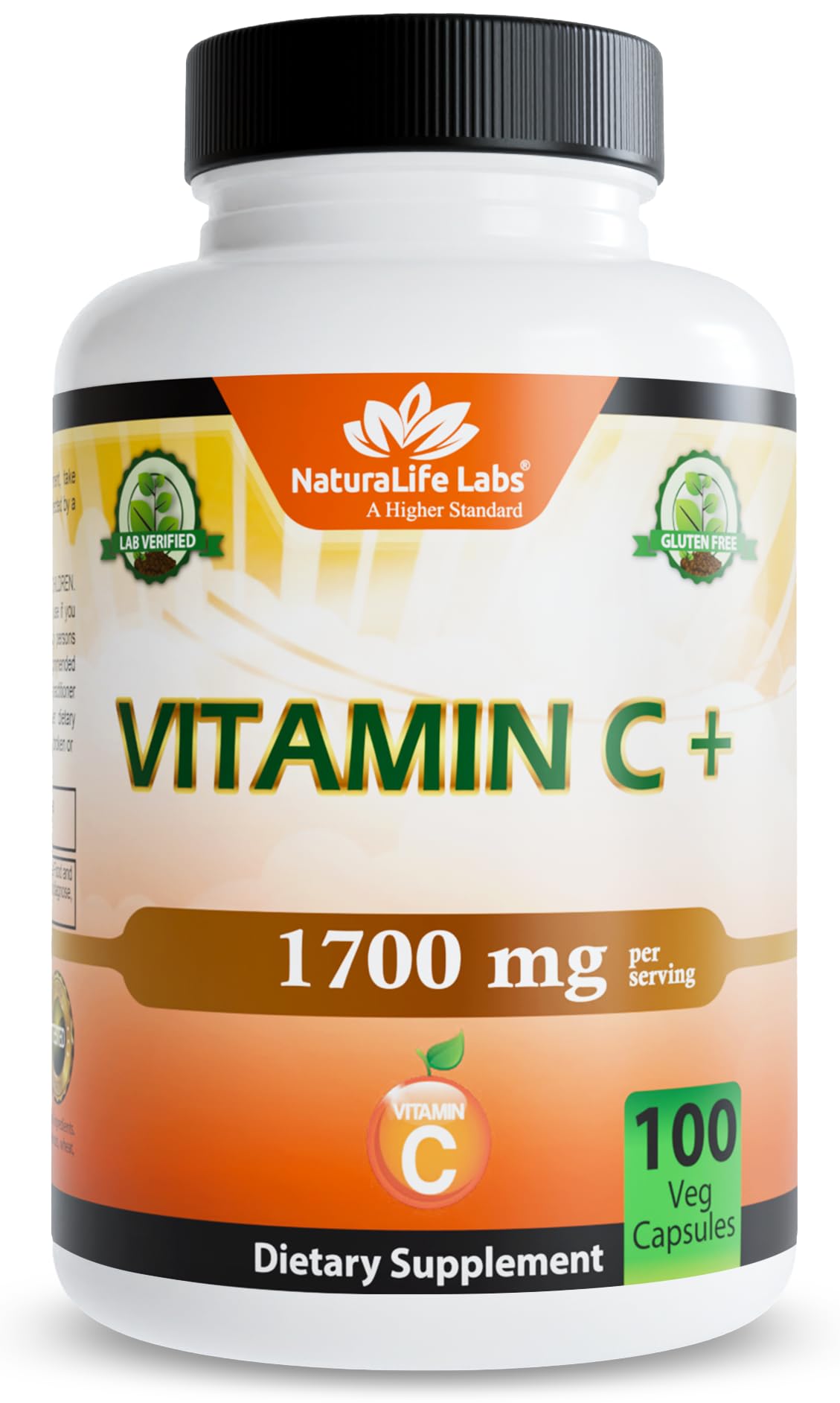 NaturaLife Labs frasco frontal mostrando el producto y diseño claro