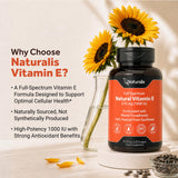 Naturalis etiqueta nutricional legible, concentración 670mg (1000 IU) y lista de ingredientes