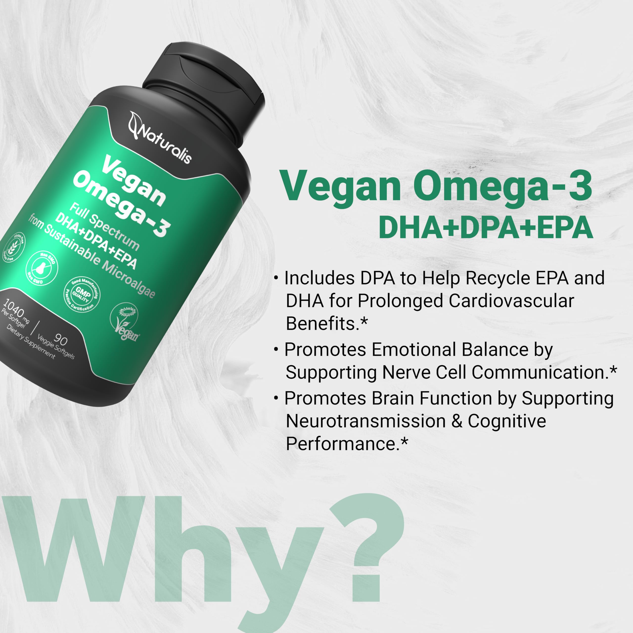 Naturalis etiqueta nutricional ampliada mostrando dosis y perfil de DHA EPA DPA