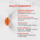 Naturalis softgel abierto con aceite MCT que ilustra mejor absorción